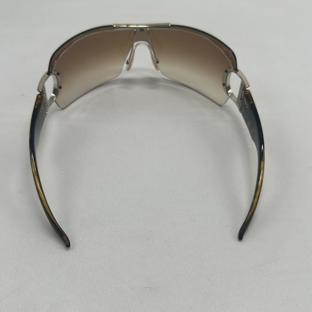 Christian Dior Airpseed1 Rimless Shield Sunglasses Brown Retro Vintage Rare Y2K - Picture 5 of 13